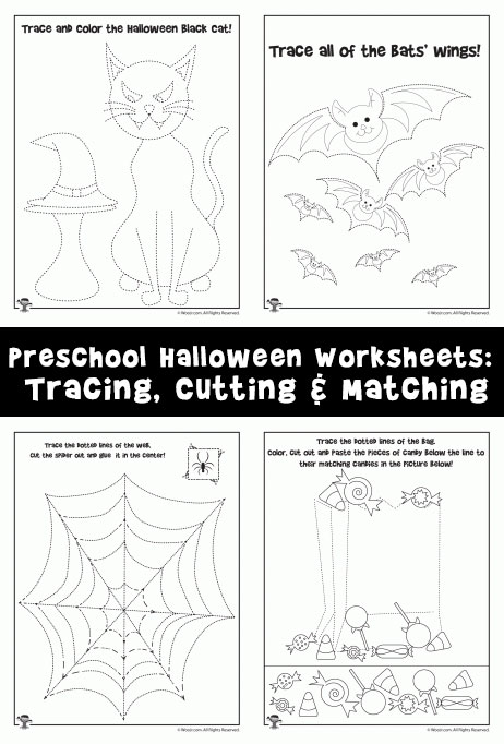 free printable preschool halloween worksheet