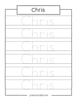free printable preschool worksheet name