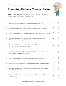 free printable presidents day worksheet