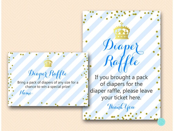 free printable prince diaper raffle tickets