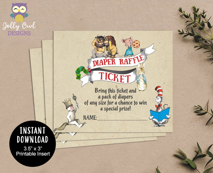 free printable prince diaper raffle tickets