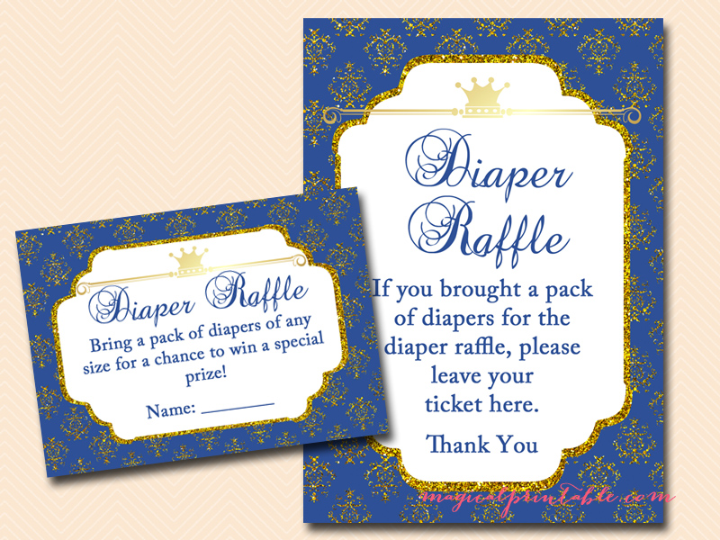 free printable prince diaper raffle tickets