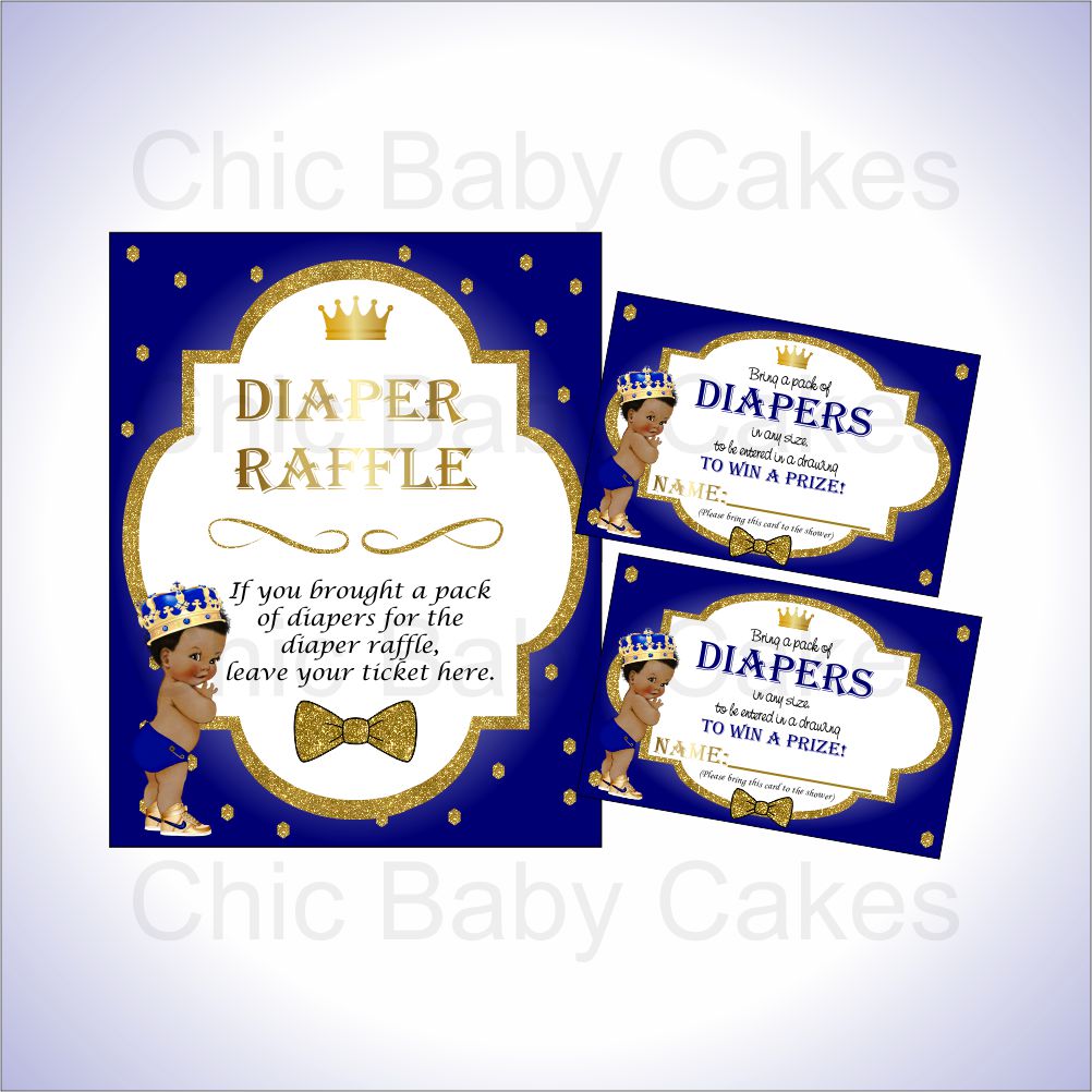 Printable Little Prince Diaper Raffle Combo, Black | Nepheryn Party