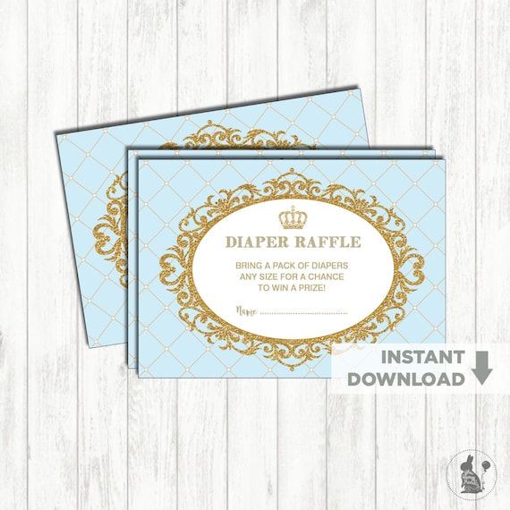 free printable prince diaper raffle tickets
