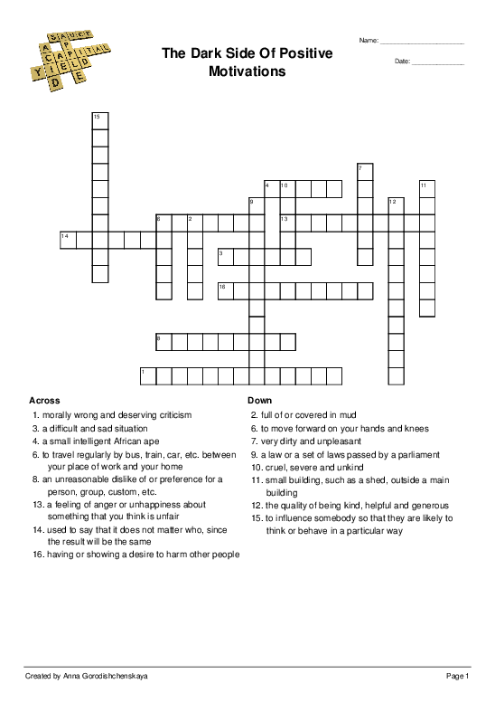 free printable psychology worksheet