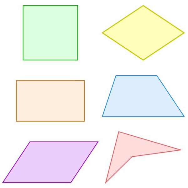 free printable quadrilateral shapes