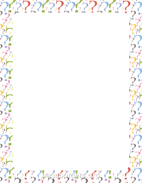 Question Mark Border: Clip Art, Page Border, and Vector Graphics