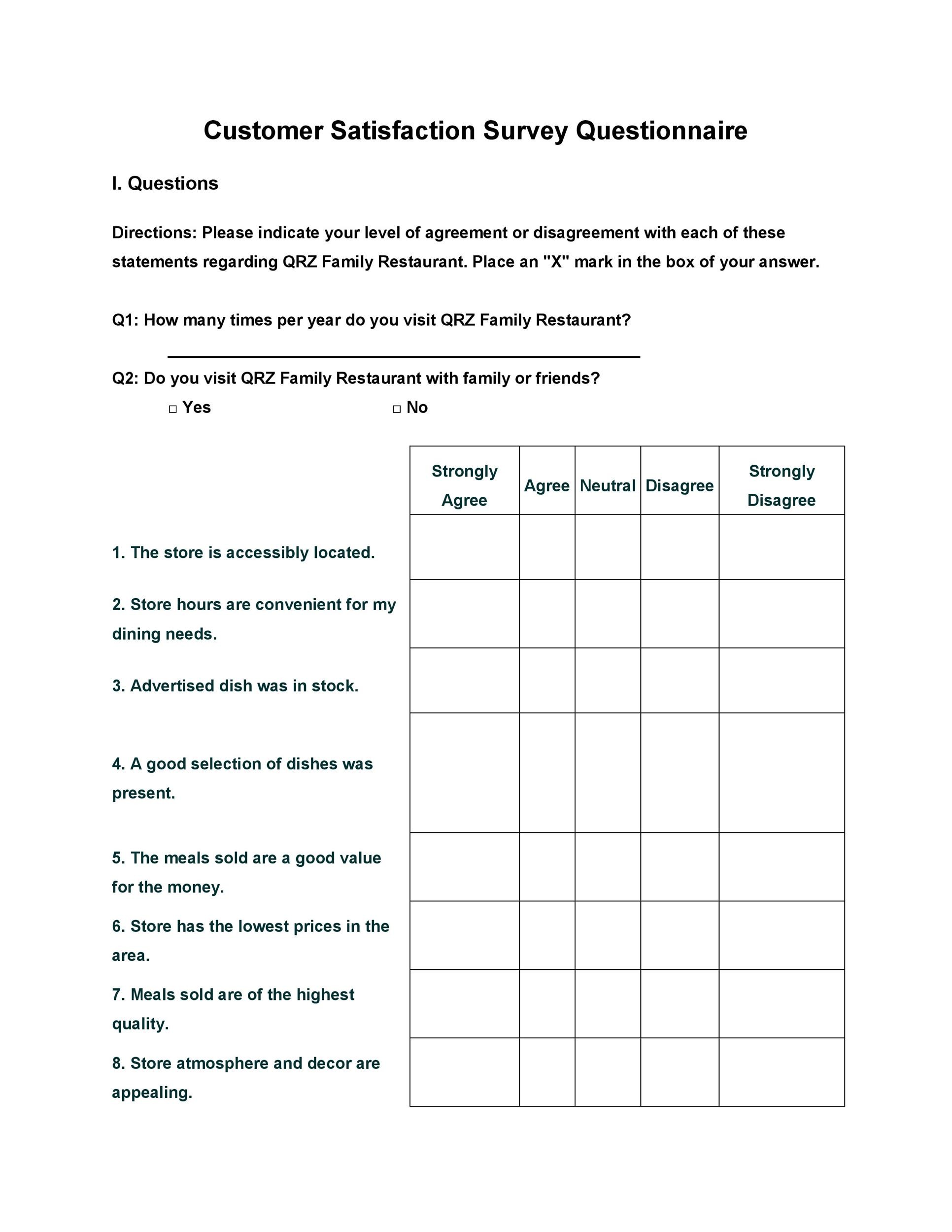 30+ Questionnaire Templates (Word) ᐅ TemplateLab