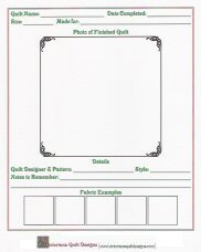 Victoriana Quilters Printable Quilt Journal...for Members