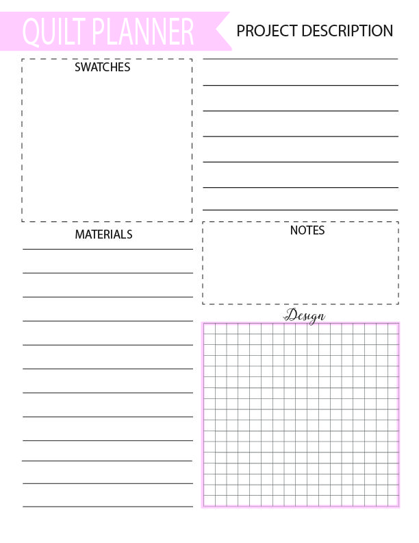 free printable quilt journal