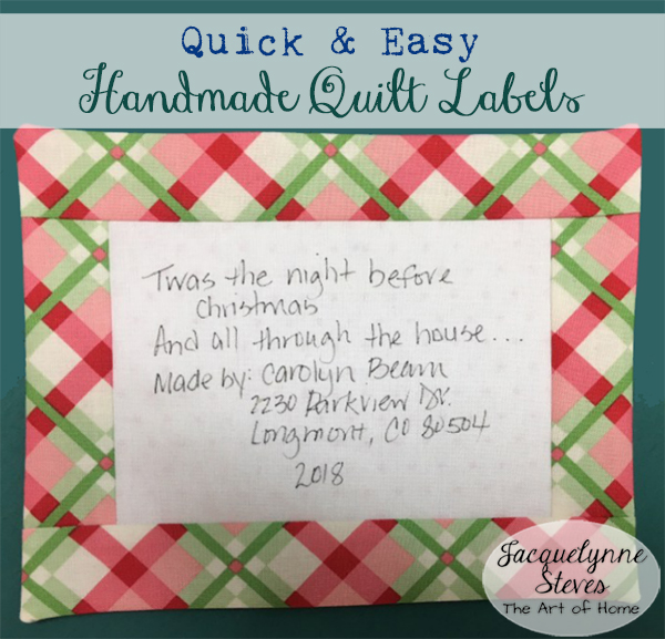 Quick & Easy Handmade Quilt Labels - Jacquelynne Steves - Worksheets Library quick-easy-handmade-quilt-labels-jacquelynne-steves-worksheets-library