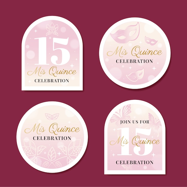 free printable quinceanera labels
