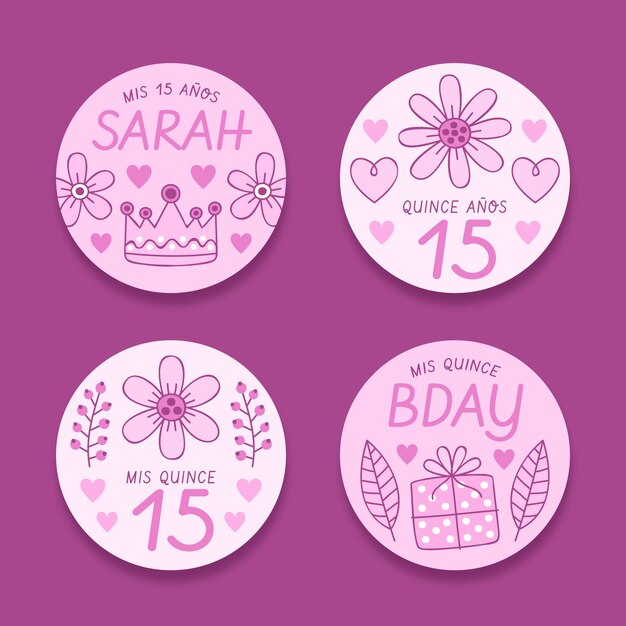 free printable quinceanera labels