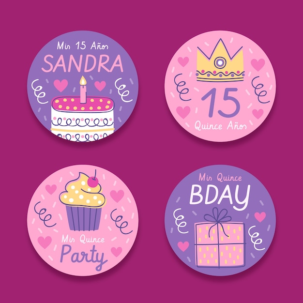 free printable quinceanera labels