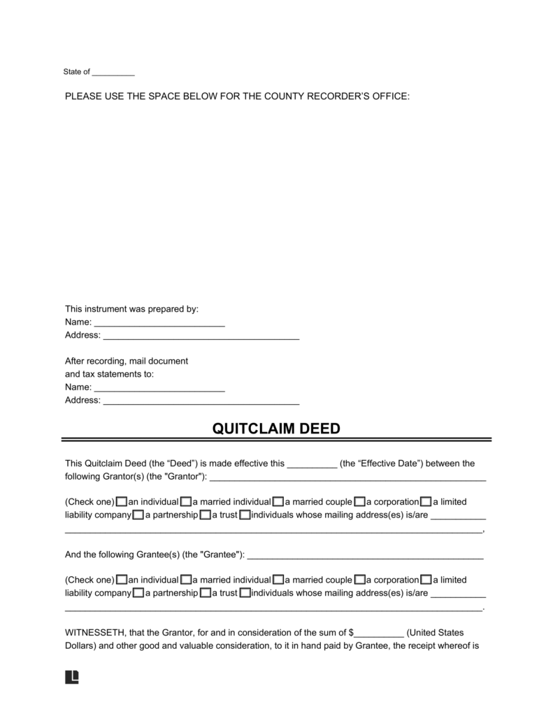 free printable quit claim deed arkansas