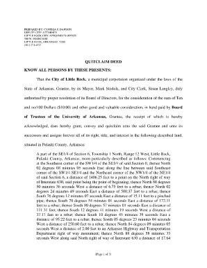 free printable quit claim deed arkansas