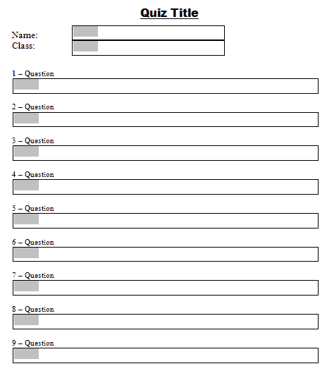 21+ Free Quiz Templates - Word Excel Formats