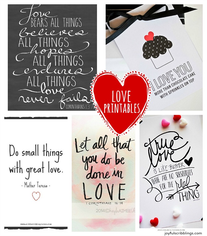 Five Free Printable Love Quotes - JOYFUL scribblings