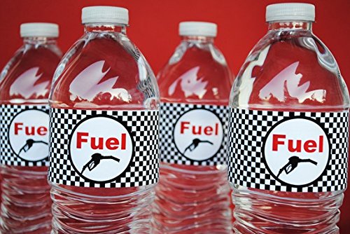 free printable race car water bottle labels