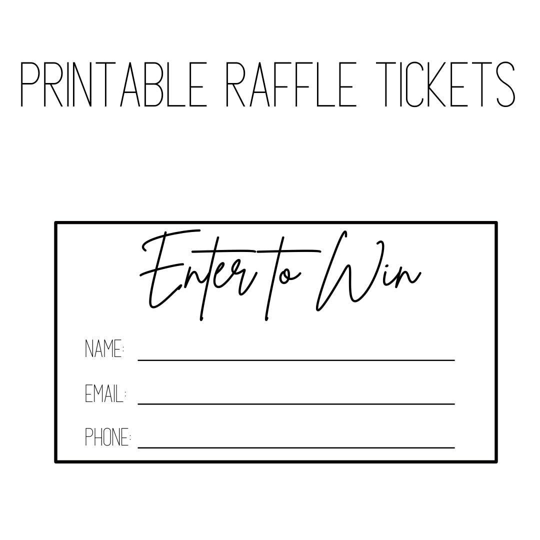 free printable raffle tickets download