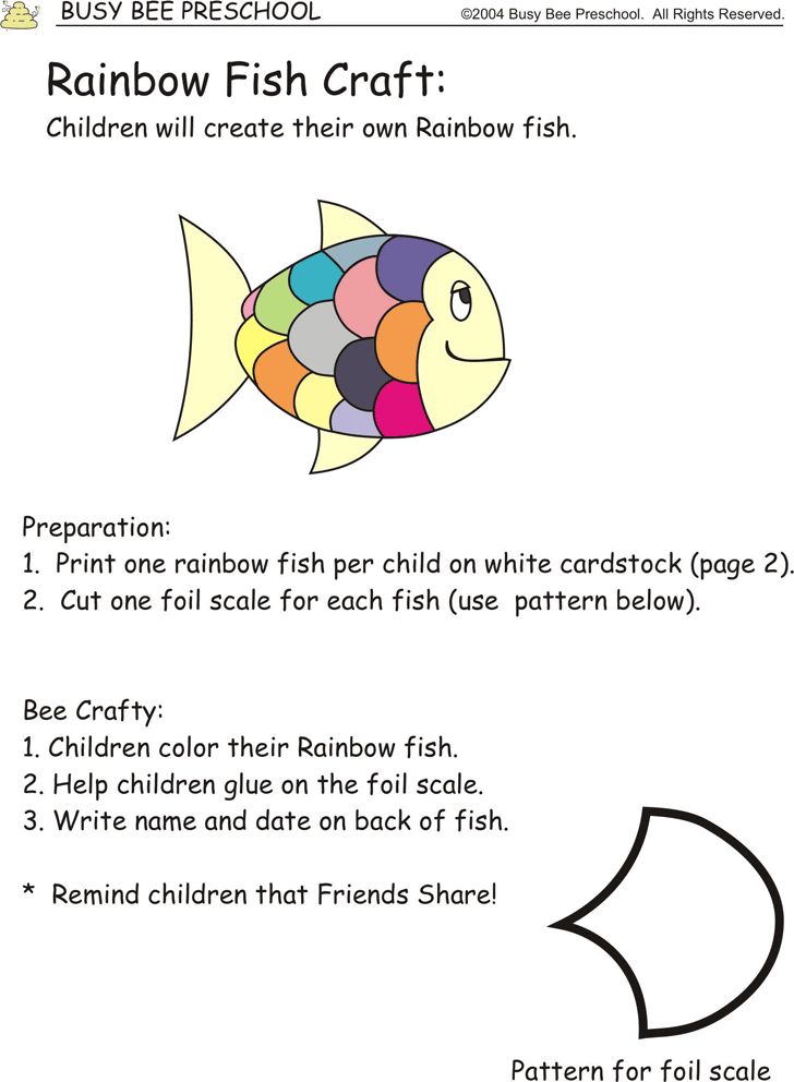 Free Rainbow Fish Template - PDF | 39KB | 2 Page(s)