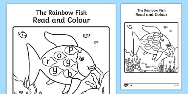free-read-and-color-sheets-to-support-teaching-on-the-rainbow-fish-worksheets-library for Free Printable Rainbow Fish Activities FREE! - Read and Color Sheets to Support Teaching on The Rainbow Fish - Worksheets Library for Free Printable Rainbow Fish Activities