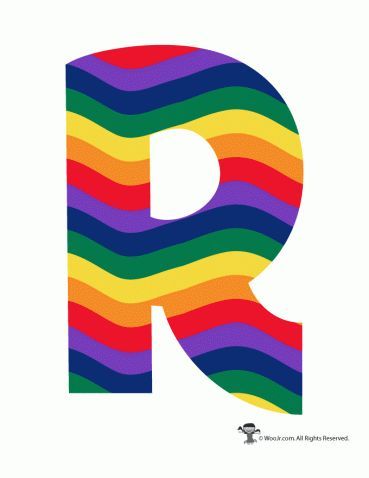 free printable rainbow letters