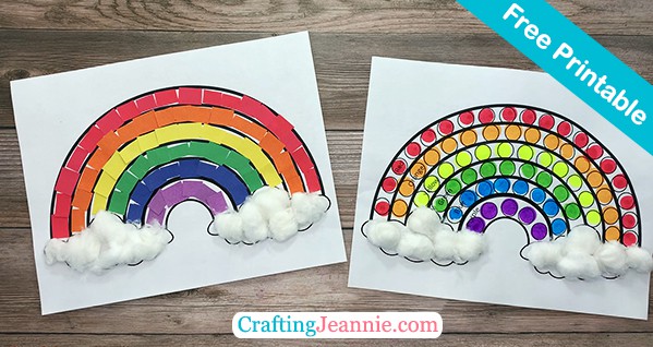 Free Printable Rainbow Template - Crafting Jeannie