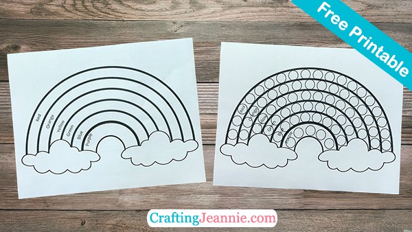 free printable rainbow stencils