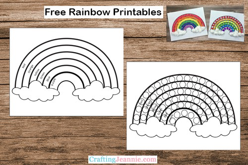 Free Printable Rainbow Template - Crafting Jeannie