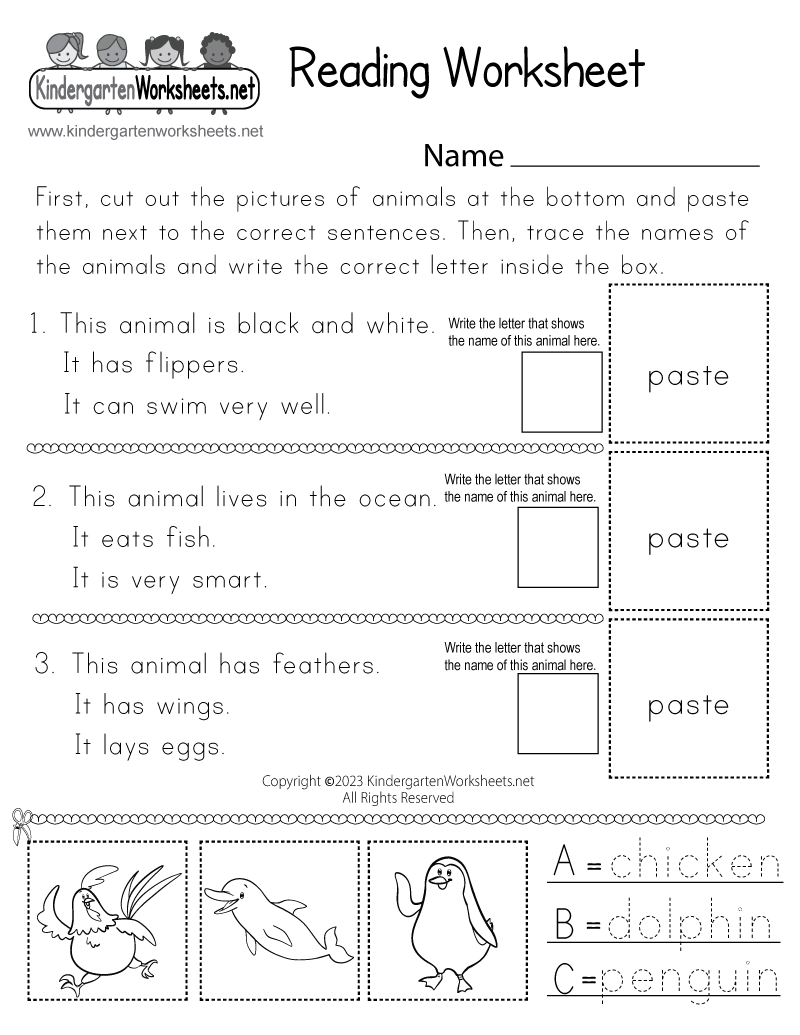 Reading Worksheet - Free Printable, Digital, &  PDF