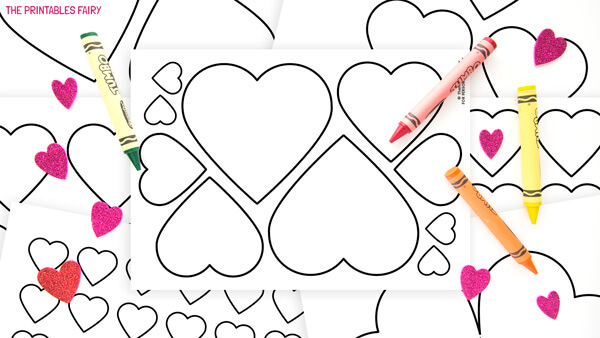 free printable red heart templates