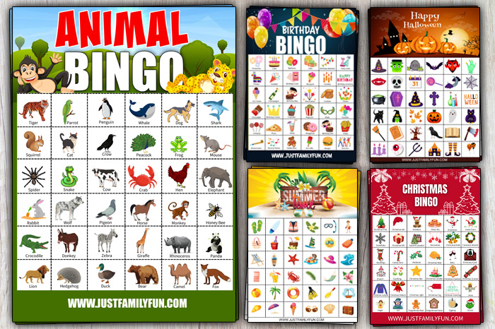 Downloadable Fun Free Printable Bingo Cards | Just Family Fun