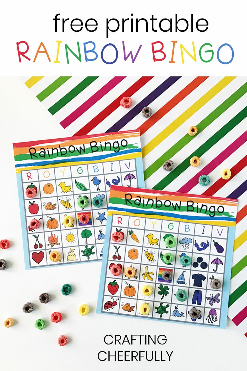 Rainbow BINGO - Free Printable Boards! - Crafting Cheerfully