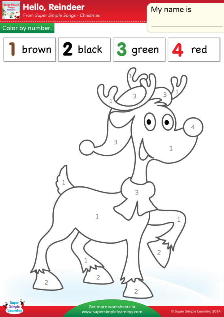 free printable reindeer worksheet