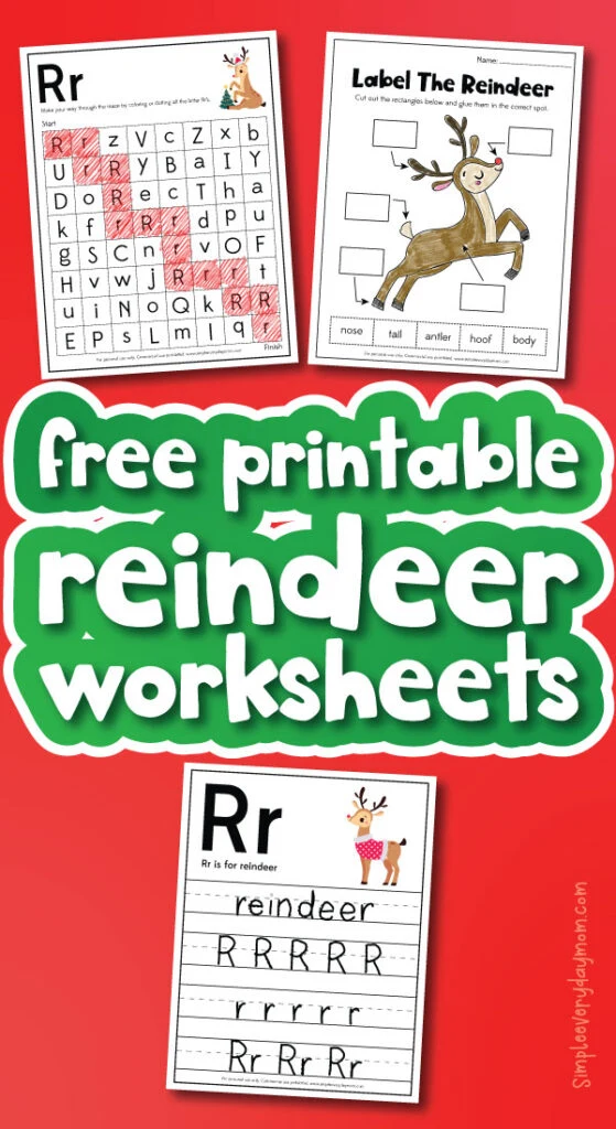 free printable reindeer worksheet