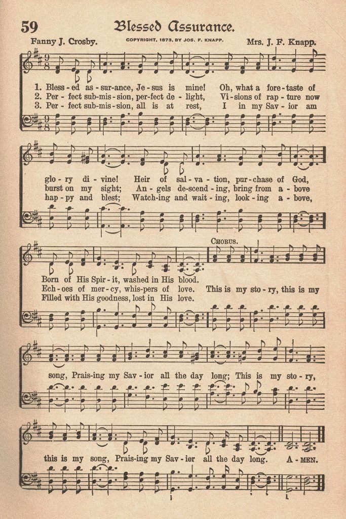 FREE Printable Vintage Hymns Sheet Music