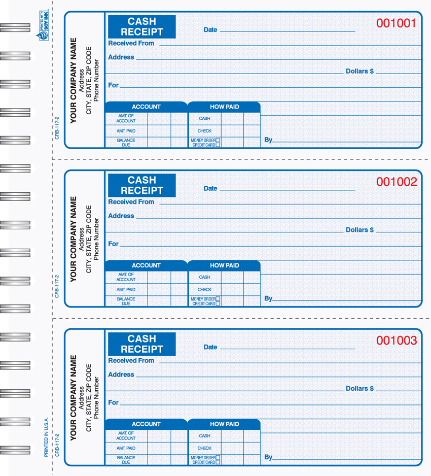 Landlord Rent Receipt Book, Personalized, Carbonless Copies ...