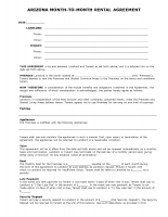 free printable rental agreement form az