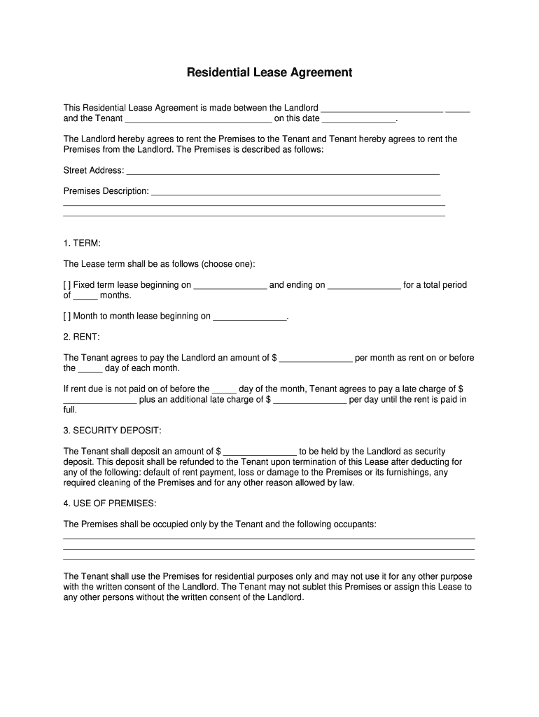 Arizona Lease Agreement Form Print - Fill Online, Printable ...