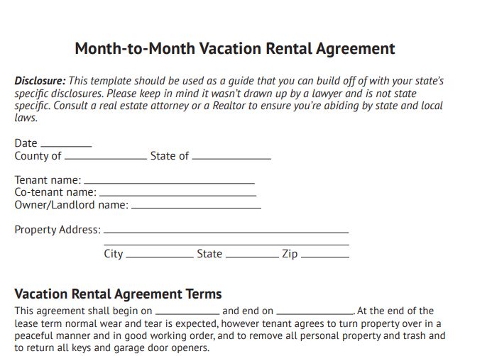 free printable rental agreement form az