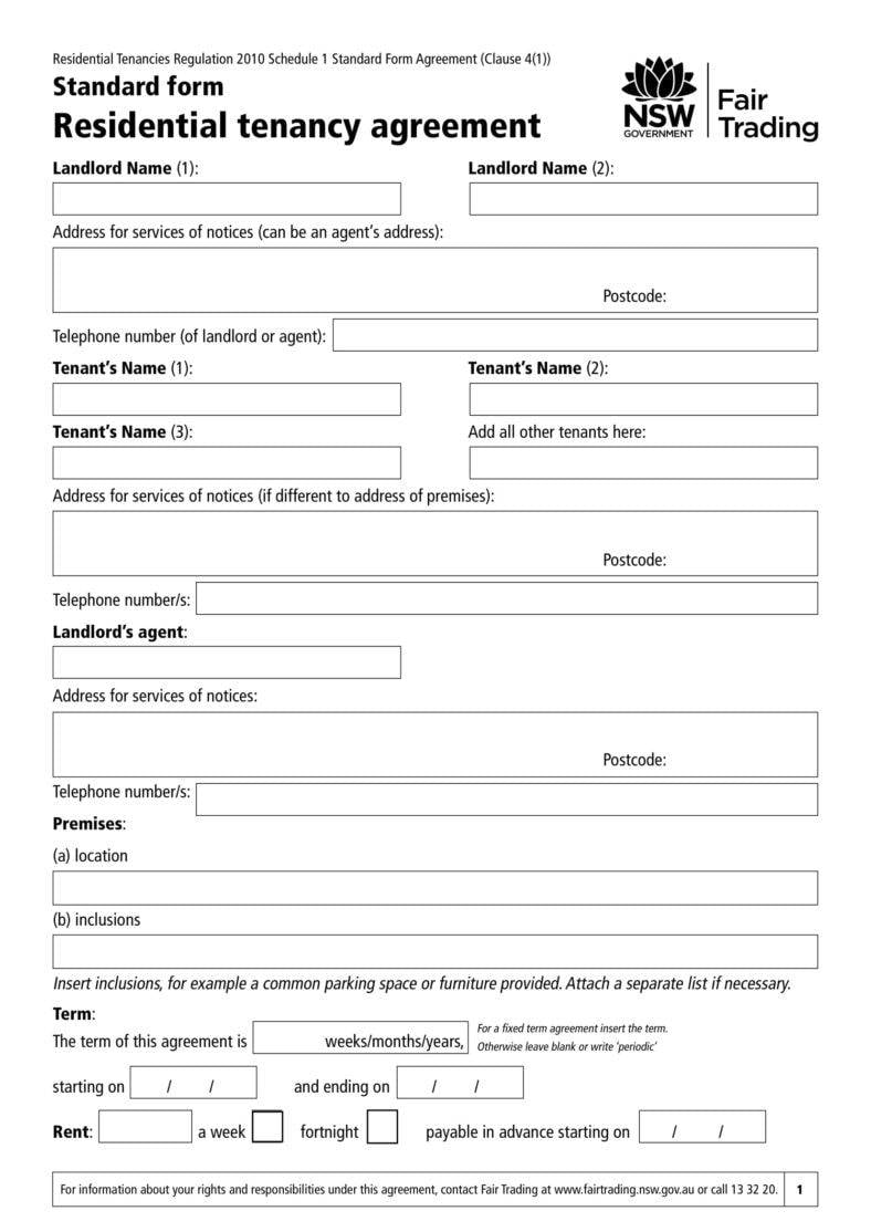 free printable rental agreement uk