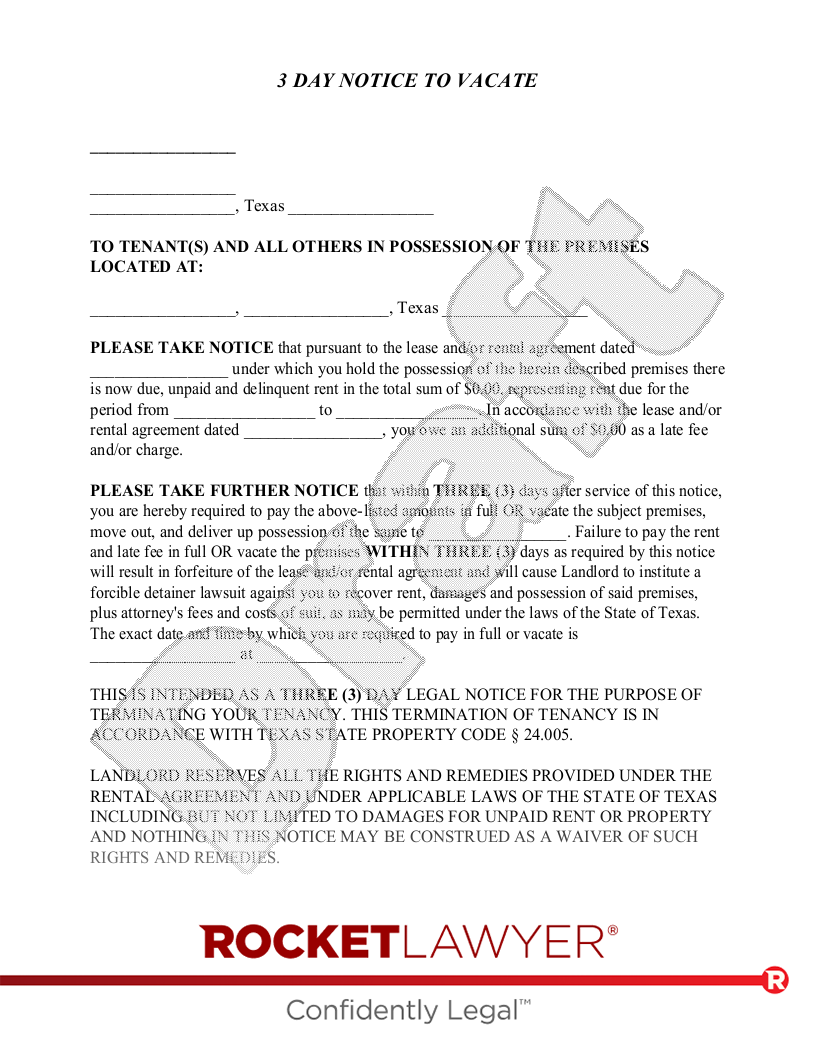 free printable rental eviction notice