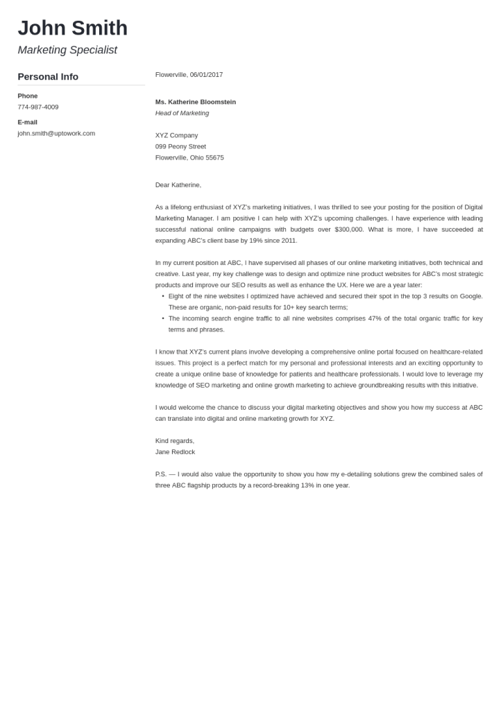 Free Cover Letter Templates [Download Now]