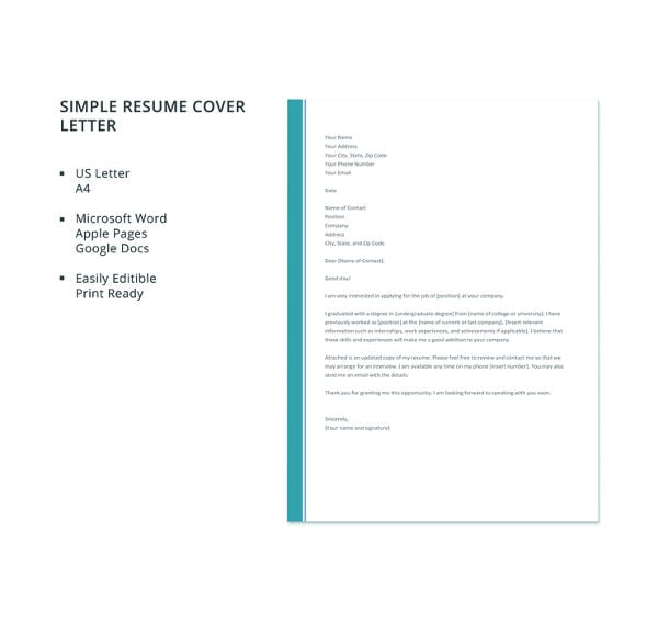 free printable resume and cover letter templates