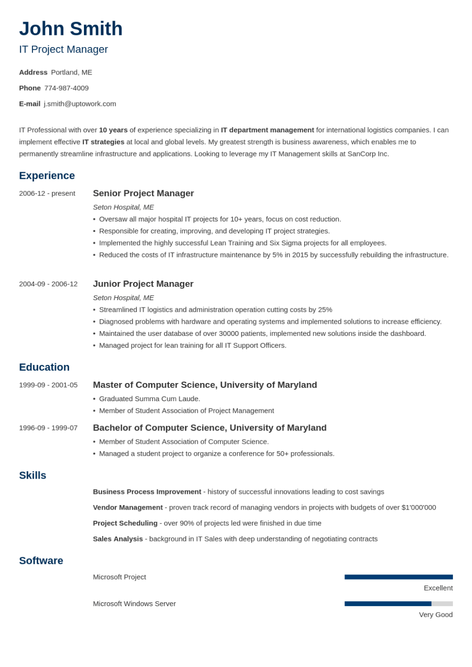 Resume Templates to Download and Print