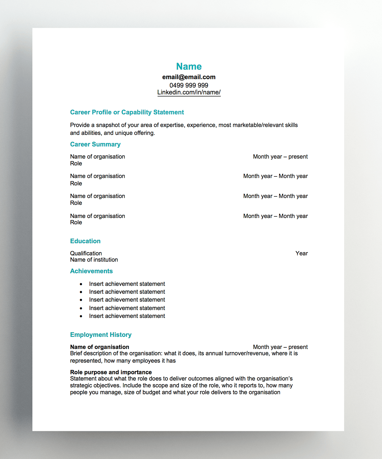 Free resume templates | Hudson