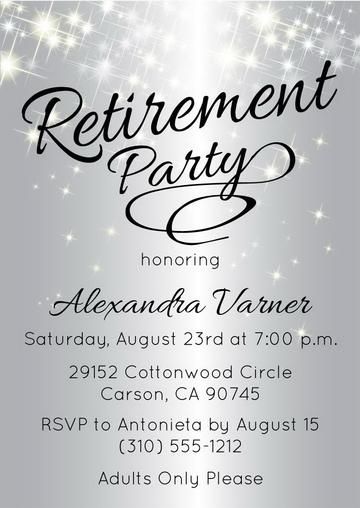 Retirement Party Invitations | CustomCandyBarWrapper.com