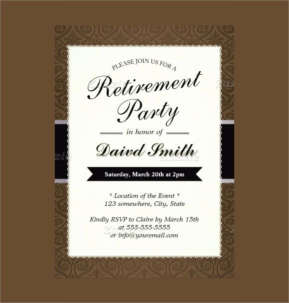 Retirement Party Invitation Template Free