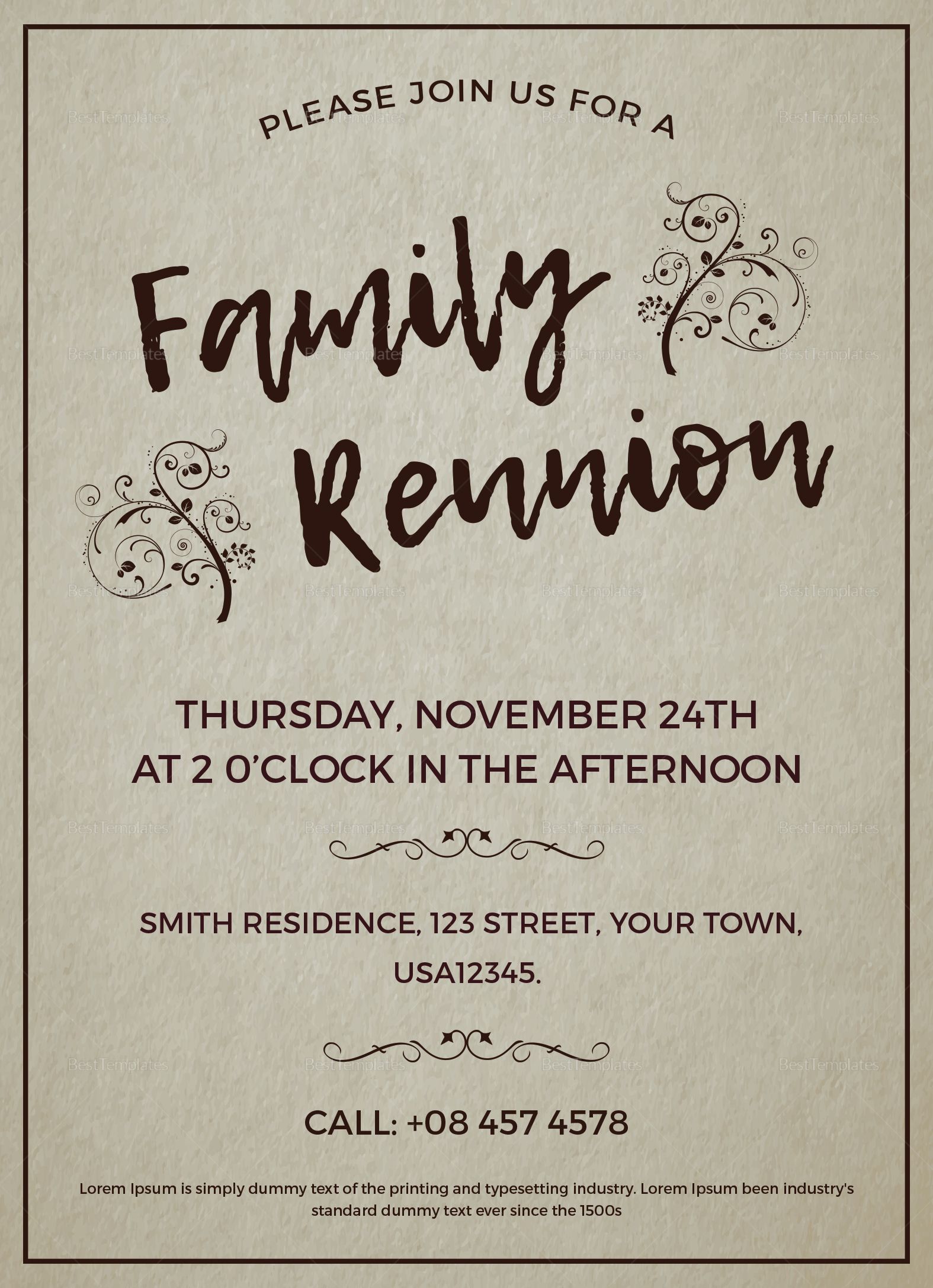 family-reunion-invitation-design-template-in-word-psd-publisher-worksheets-library for Free Printable Class Reunion Invitations Family Reunion Invitation Design Template in Word, PSD, Publisher - Worksheets Library for Free Printable Class Reunion Invitations